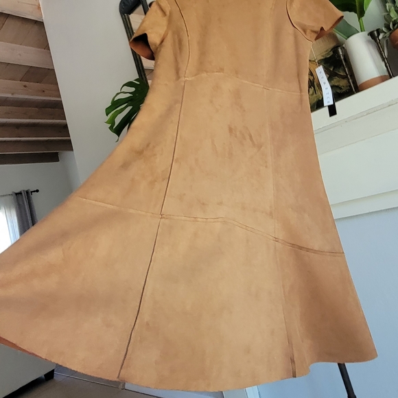 NWT I LE New York AMAZING FAUX  SUEDE DRESS - Picture 4 of 13